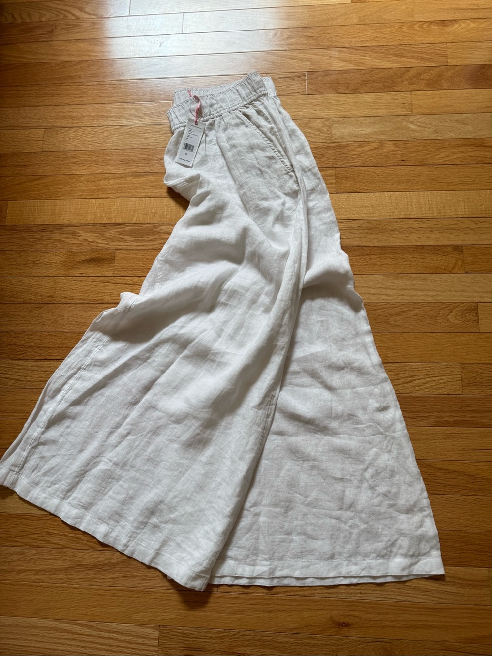 Vineyard Vines Women’s White Wide-Leg Linen Pants XL